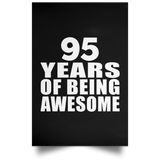 95th Birthday 95 Years Of Being Awesome - Poster Portrait