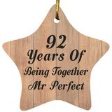 92nd Anniversary 92 Years Of Being Mr Perfect - Star Ornament C