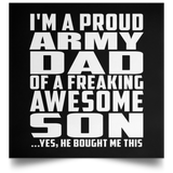 Proud Army Dad Of Awesome Son - Poster Square