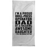 Proud Drill-Press Operator Dad Of Awesome Daughter - Hand Towel