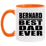 Bernard Best Dad Ever - 11oz Accent Mug Orange