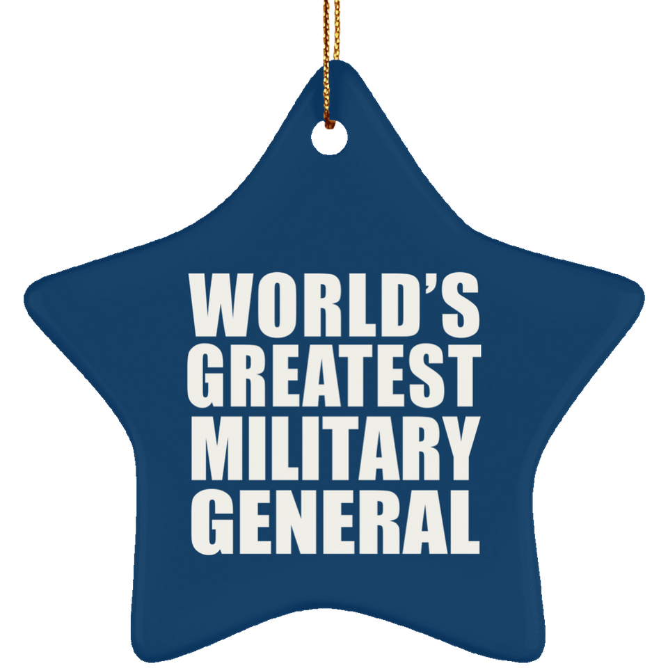World's Greatest Military General - Star Ornament