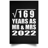 13th Anniversary Square Root of 169 Years As Mr & Mrs 2022 - Poster Portrait