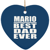 Mario Best Dad Ever - Heart Ornament