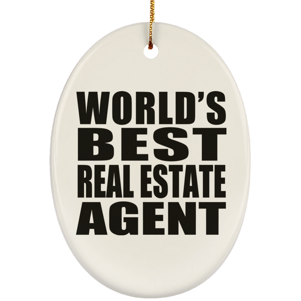 World's Best Real Estate Agent - Oval Ornament