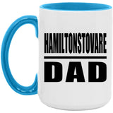 Hamiltonstovare Dad - 15oz Accent Mug Blue