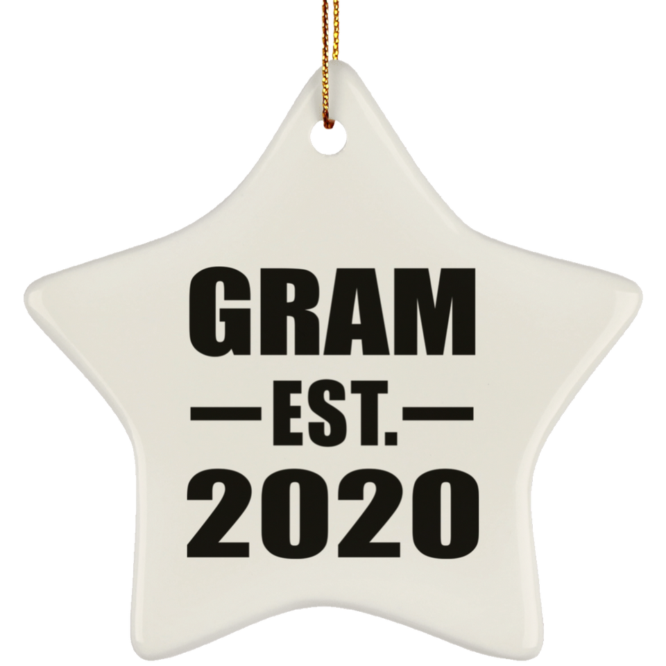Gram Established EST. 2020 - Star Ornament