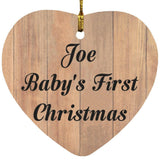 Joe Baby's First Christmas - Heart Ornament C