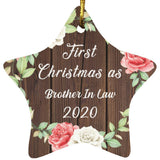 First Christmas As Brother In Law 2020 - Star Ornament A