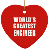 World's Greatest Engineer - Heart Ornament