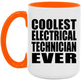 Coolest Electrical Technician Ever - 15oz Accent Mug Orange