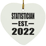 Statistician Established EST. 2022 - Heart Ornament