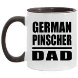 German Pinscher Dad - 11oz Accent Mug Black