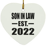 Son In Law Established EST. 2022 - Heart Ornament