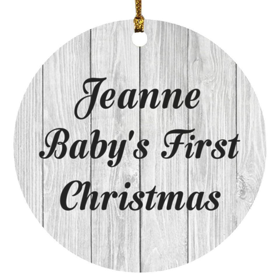 Jeanne Baby's First Christmas - Circle Ornament F