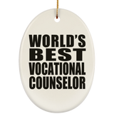 World's Best Vocational Counselor - Oval Ornament