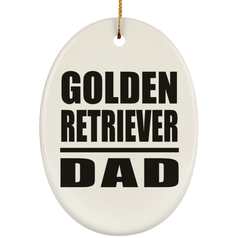 Golden Retriever Dad - Oval Ornament