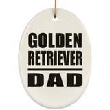 Golden Retriever Dad - Oval Ornament