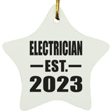 Electrician Established EST. 2023 - Star Ornament