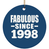 26th Birthday Fabulous Since 1998 - Circle Ornament