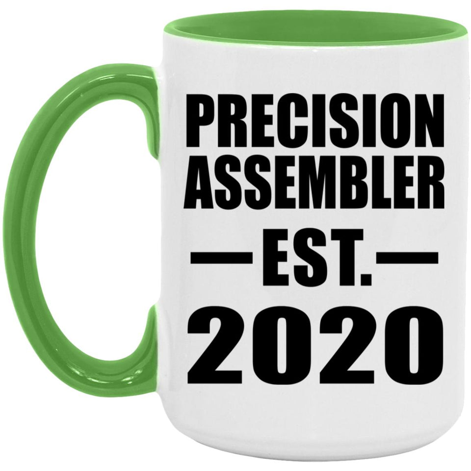 Precision Assembler Established EST. 2020 - 15oz Accent Mug Green