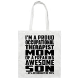 Proud Occupational Therapist Mom Of Awesome Son - Tote Bag White