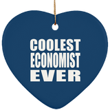 Coolest Economist Ever - Heart Ornament