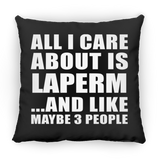 All I Care About Is Laperm - Throw Pillow Black