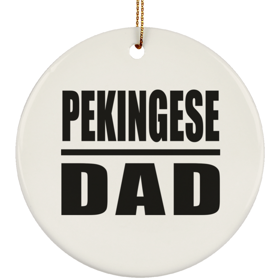 Pekingese Dad - Circle Ornament
