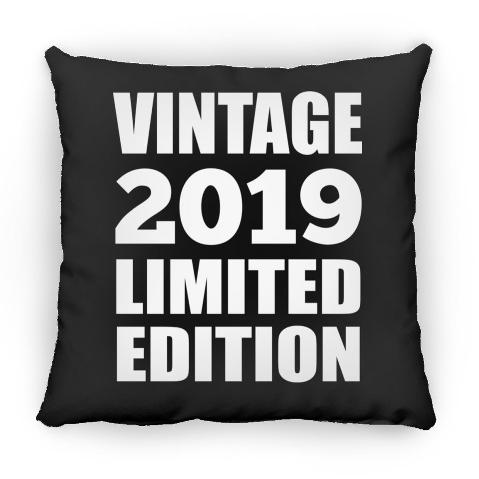 5th Birthday Vintage 2019 Limited Edition - Throw Pillow Black