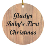 Gladys Baby's First Christmas - Circle Ornament C