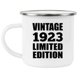 101st Birthday Vintage 1923 Limited Edition - 12oz Camping Mug