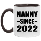 Nanny Since 2022 - 11oz Accent Mug Black