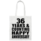 Happy 36th Anniversary 36 Years & Counting - Tote Bag White