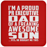 Proud Pr Executive Dad Of Awesome Son - Drink Coaster