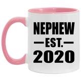Nephew Established EST. 2020 - 11oz Accent Mug Pink