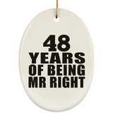 48th Anniversary 48 Years Of Being Mr Right - Oval Ornament