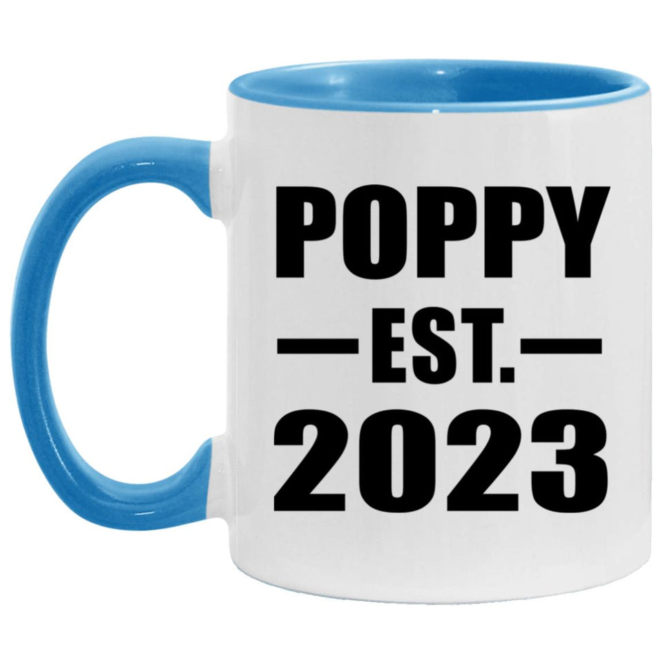 Poppy Established EST. 2023 - 11oz Accent Mug Blue