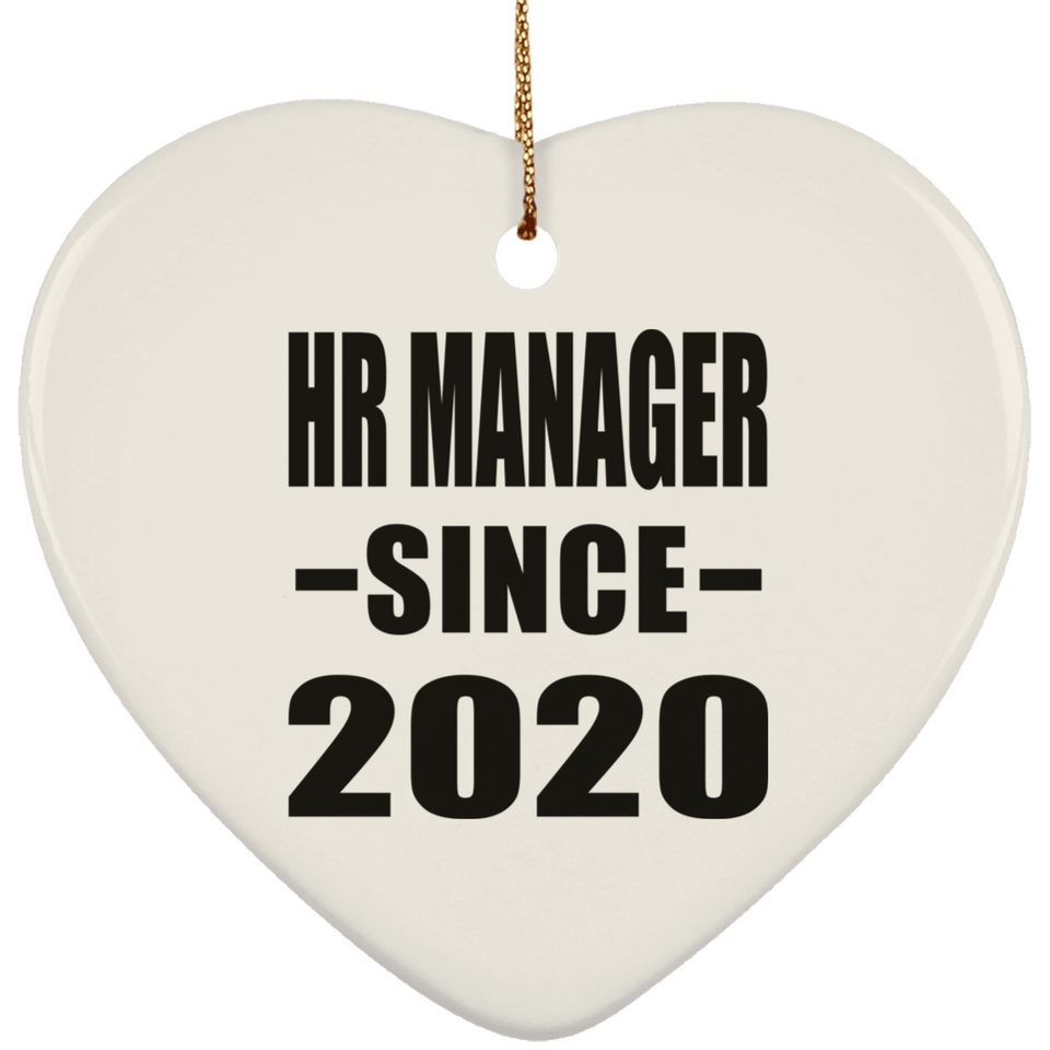 HR Manager Since 2020 - Heart Ornament