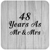 48th Anniversary 48 Years As Mr & Mrs - Drink Coaster F
