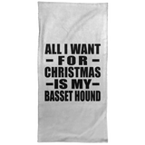 All I Want For Christmas Is My Basset Hound - Hand Towel