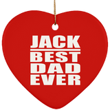 Jack Best Dad Ever - Heart Ornament
