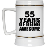 55th Birthday 55 Years Of Being Awesome - Beer Stein