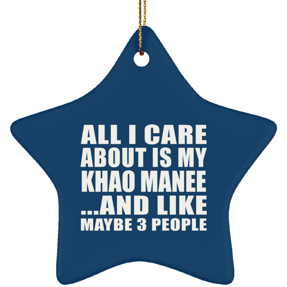 All I Care About Is My Khao Manee - Star Ornament
