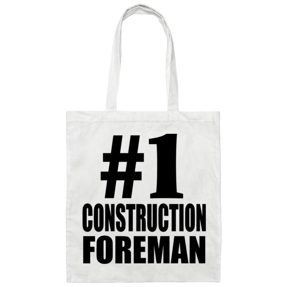 Number One #1 Construction Foreman - Tote Bag White