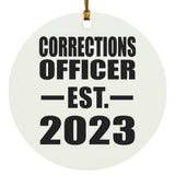 Corrections Officer Established EST. 2023 - Circle Ornament