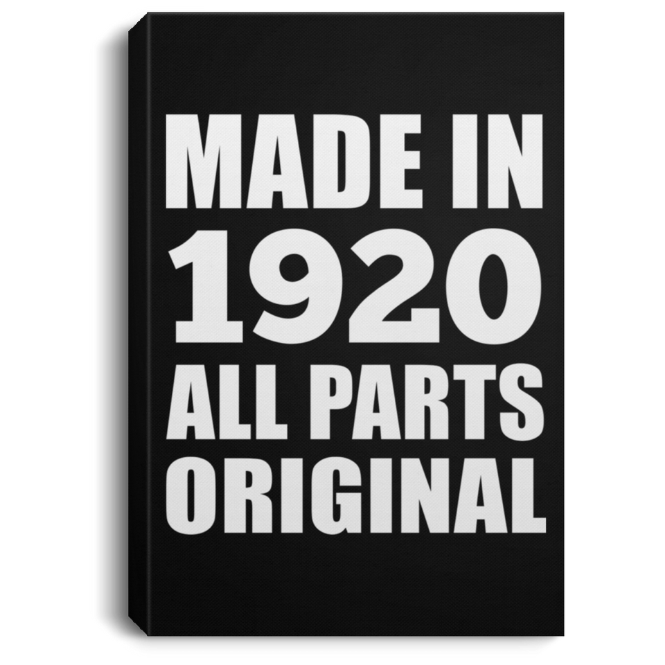 104th Birthday Made in 1920 All Parts Original - Canvas Portrait