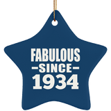 90th Birthday Fabulous Since 1934 - Star Ornament