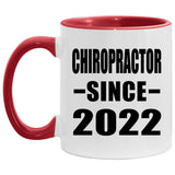 Chiropractor Since 2022 - 11oz Accent Mug Red