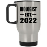 Biologist Established EST. 2022 - Silver Travel Mug